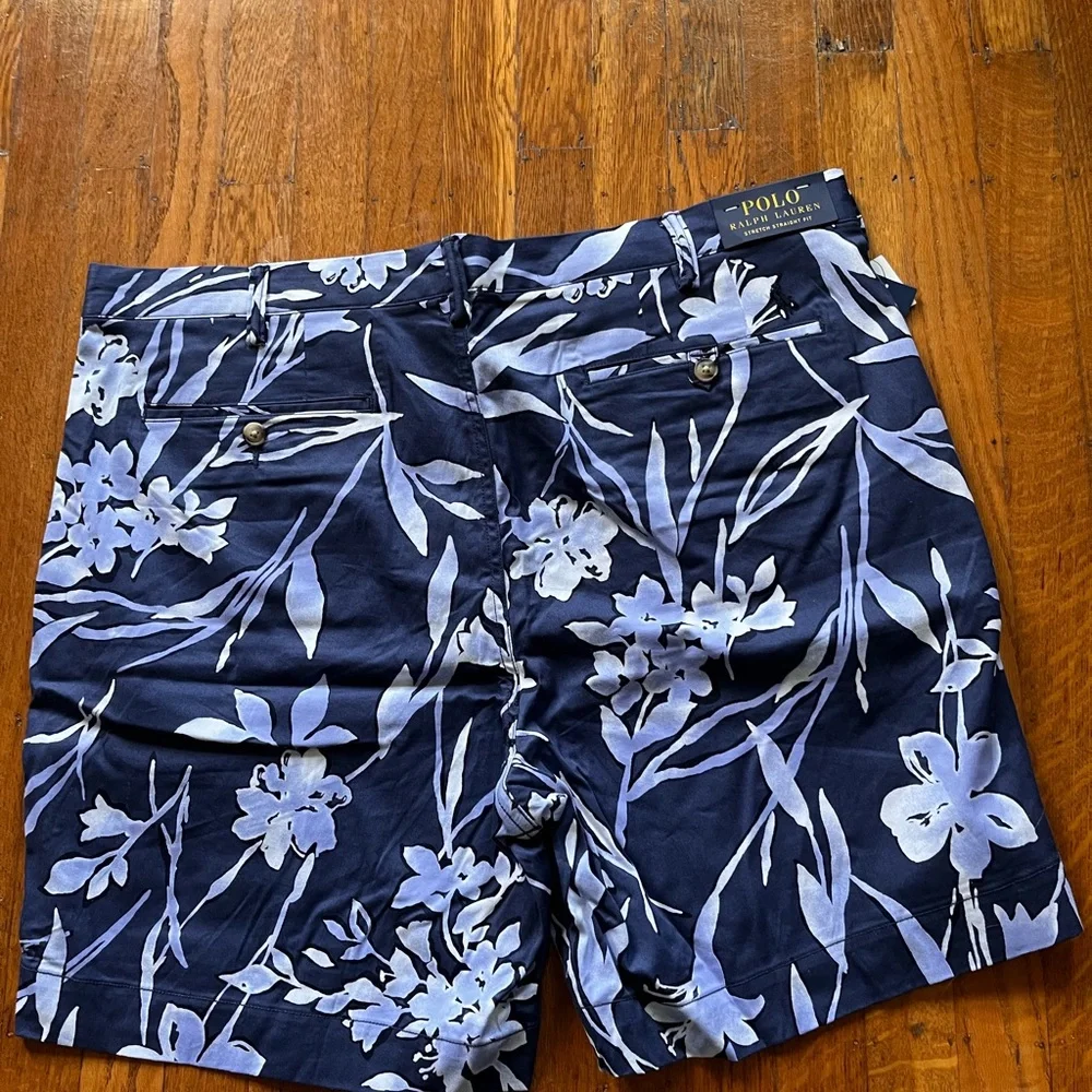 Polo Ralph Lauren Floral Stretch Straight Fit Floral Shorts NWT Size 40 - Picture 4 of 8